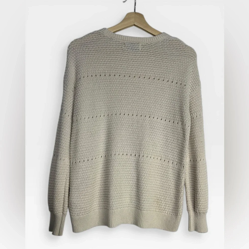 5 for $25🔥Old Navy Cream‎ Knit Long Sleeve High-Low Sweater Girls Large (10-12)
